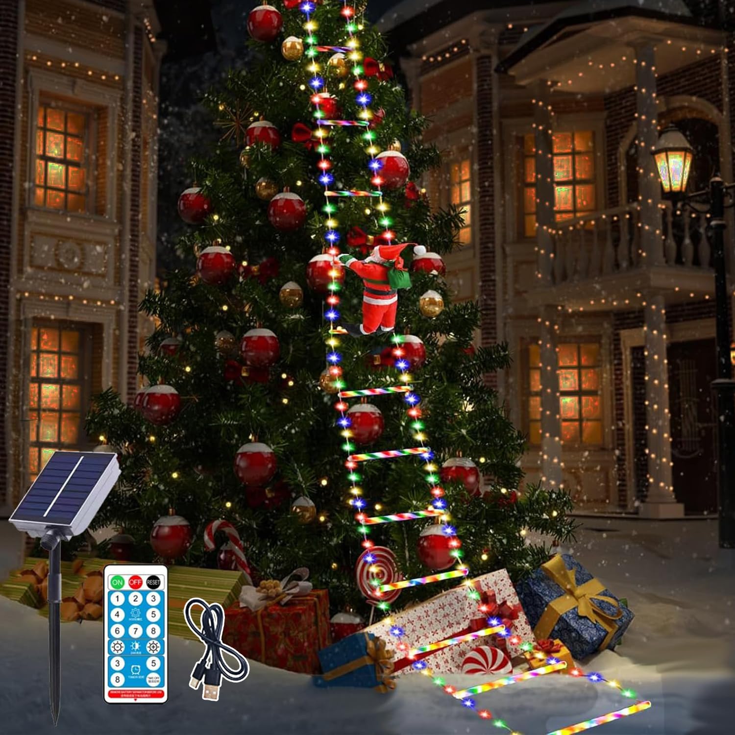 Amazon.co.jp: ソーラー イルミネーション ライト クリスマス 飾り